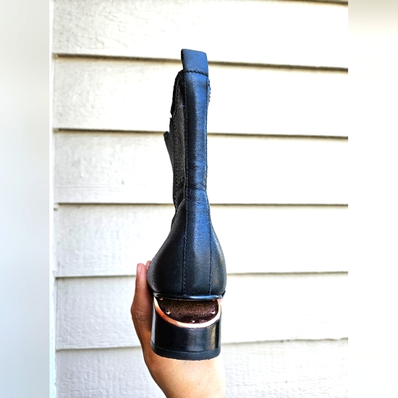 Alexander Wang Chelsea smooth Black Leather Anouck Ankle Boots US7.5 - Picture 11 of 16